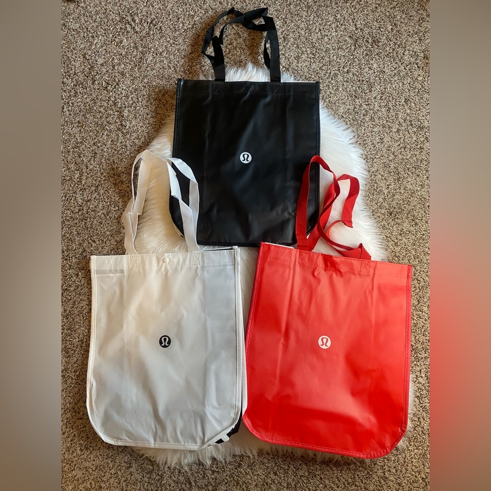 3 new Lululemon shopping bags reusable totes large